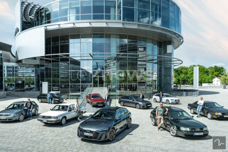 🚗 Der neue Audi A6 trifft auf acht Vorgänger – ein generationsübergreifendes Highlight für Fans und Technikliebhaber. 📸