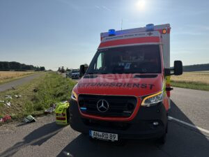 EHINGEN - 🚗 Schwerer Unfall am Sonntagabend (22.06.2025) auf der AN49! Mercedes erfasst Radlerin (69) - lebensgefährliche Verletzungen! 🚁