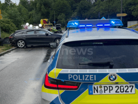 GEORGENSGMÜND - Freitag (06.06.2025): Bei Unfall nach Missachtung von Vorfahrt entsteht Totalschaden 🚧 Straße für zwei Stunden gesperrt – keine Verletzten