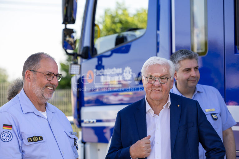 NEURUPPIN – 🚨 Am 02.07.2025 besuchte Bundespräsident Steinmeier den THW-Ortsverband – mit Blaulicht, Jugendgespräch und großem Lob! 🇩🇪