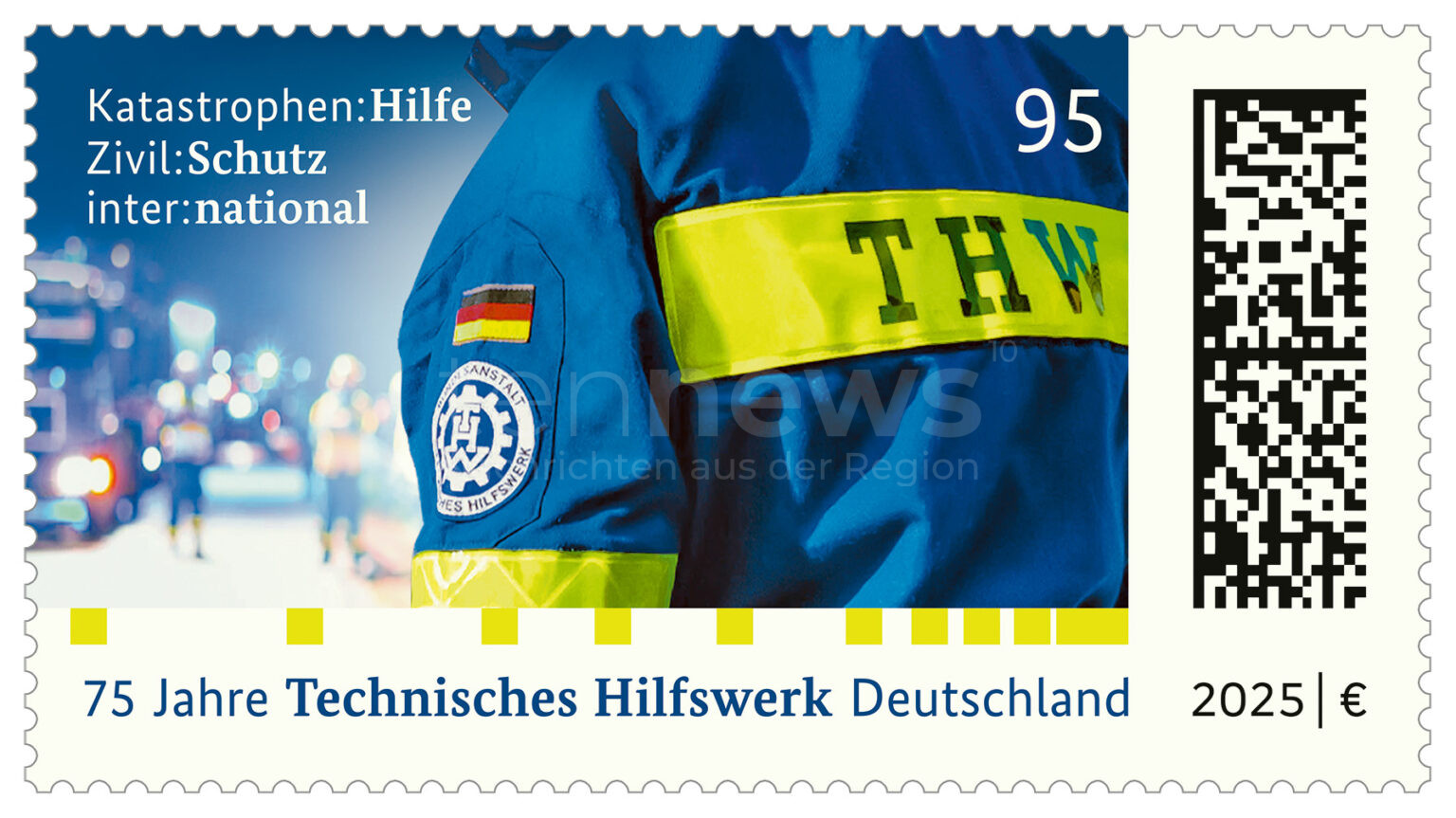BONN - 📮 Neue THW-Briefmarke seit 7. August 2025 erhältlich! Deutsche Post würdigt 75 Jahre Katastrophenhilfe mit Sonderwertmarke! 🔵