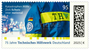BONN - 📮 Neue THW-Briefmarke seit 7. August 2025 erhältlich! Deutsche Post würdigt 75 Jahre Katastrophenhilfe mit Sonderwertmarke! 🔵