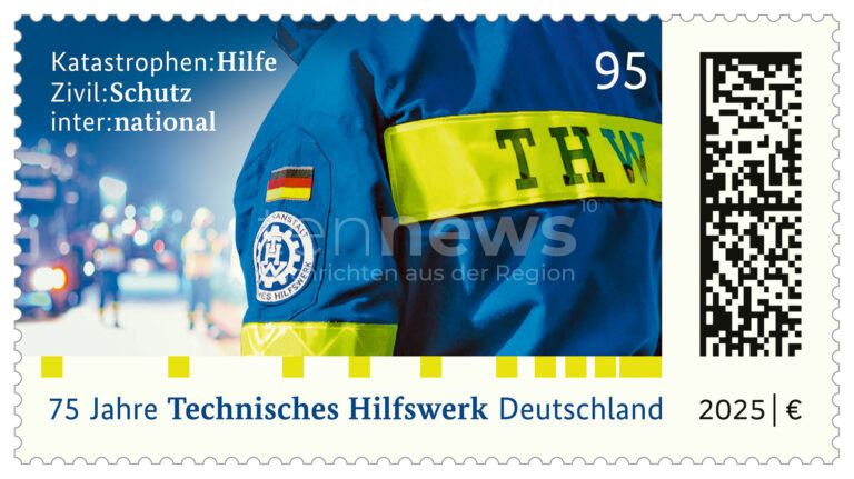 BONN - 📮 Neue THW-Briefmarke seit 7. August 2025 erhältlich! Deutsche Post würdigt 75 Jahre Katastrophenhilfe mit Sonderwertmarke! 🔵