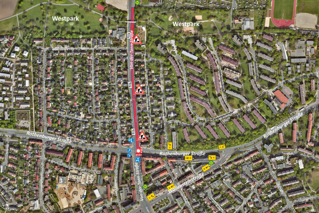 NÜRNBERG - 🚧 Fahrbahnsanierung in der Von-der-Tann-Straße ab Dienstag (02.09.2025): Sperrung der Kreuzung Rothenburger Straße, Ersatzhaltestellen und Umleitung! 🛣️