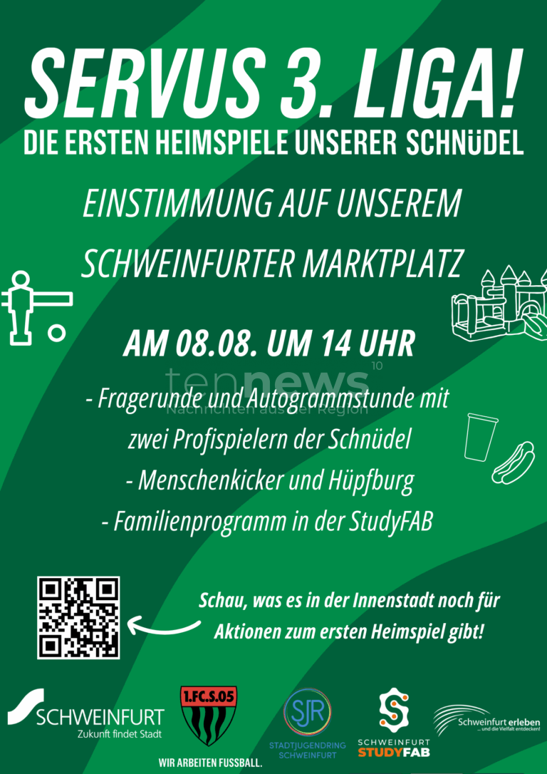 SCHWEINFURT - 🎉 Familien- und Fan-Nachmittag heute: Fußball, Spaß und Aktionen zum Heimspiel des FC 05 auf dem Marktplatz! ⚽