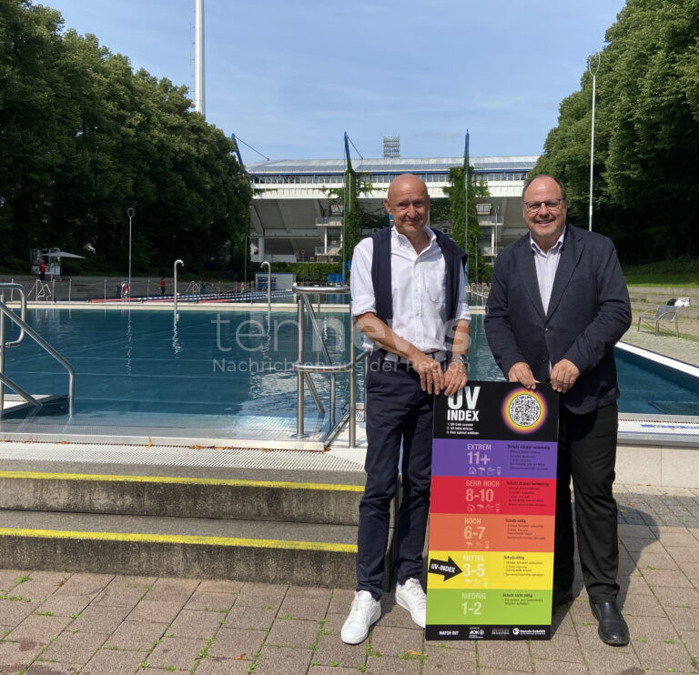 NÜRNBERG - ☀ AOK übergibt UV-Index-Tafeln am Mittwoch (06.08.2025)! Nürnbergs Freibäder warnen Badegäste vor Hautkrebs-Gefahr! 🏊
