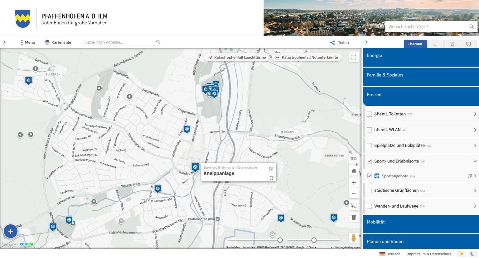 PFAFFENHOFEN AN DER ILM - 🗺️ Neues Geoportal bündelt interaktiv Stadtinformationen - Von Wanderwegen über Bebauungspläne bis Spielplätze! 📍