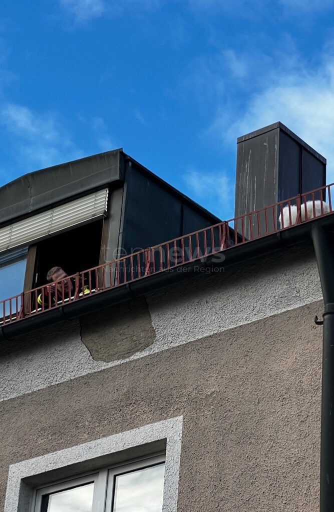 MÜNCHEN - 🐕 Hund sitzt am Montag (03.11.2025) in acht Metern Höhe auf Hausdach fest! Feuerwehr gelingt Rettung mit Leckerlis! Halter gesucht! 🚒