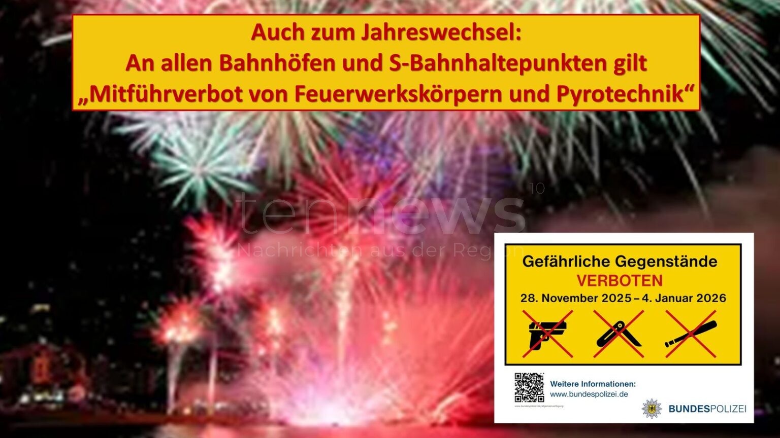 MÜNCHEN - 🚔 Bundespolizei verstärkt Silvester-Einsatz! Waffenverbot an Bahnhöfen - Pyrotechnik strengstens untersagt! 🎆